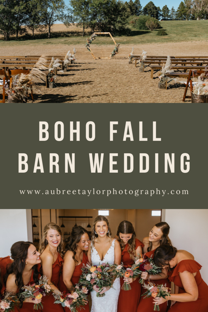 Boho Fall Barn Wedding- Aubree Taylor Photography